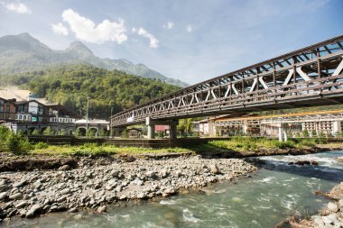 Krasnaya Polyana 'daki Gazprom Kayak Köprüsü..