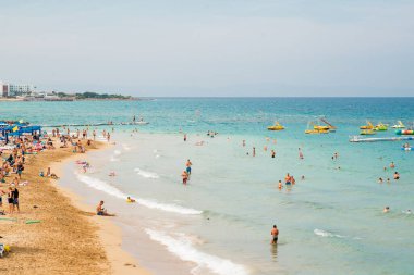 Protaras. Cyprus - October 5, 2018: Fig Tree Bay Beach in Protaras. Cyprus.