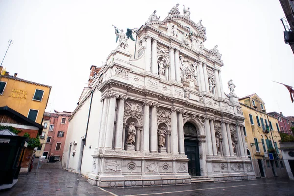 Santa Maria Del Giglio Templom Velencében Olaszország Esős Idő — Stock Fotó