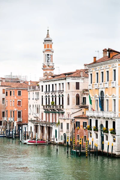 Pintoresco Paisaje Urbano Venecia Edificios Antiguos Gran Canal Italia Cielo — Foto de Stock