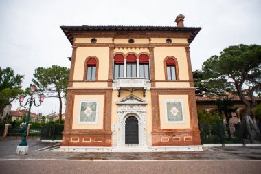 Venedik. İtalya - 13 Mayıs 2019: Venedik Palazzina Canonica. İtalya. Tarihi Binalar Cephesi.