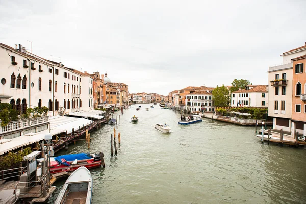 Venecia Italia Mayo 2019 Tráfico Barcos Gran Canal Venecia Italia — Foto de Stock