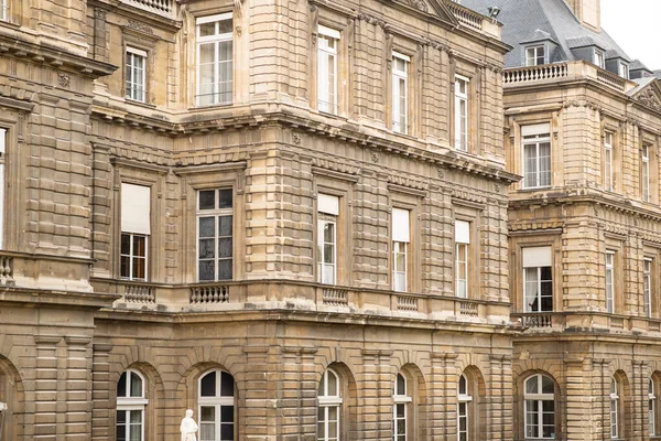 Paleis Gevel Luxemburgse Tuinen Parijs Frankrijk Franse Senaat — Stockfoto
