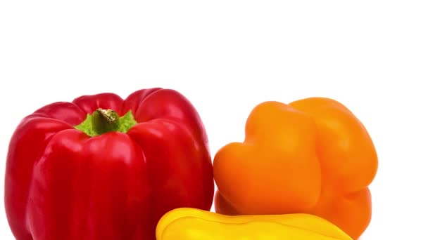 Three colours pepper — Stock Video