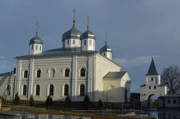 Região Kaluga Cidade Meshchovsk Mosteiro São Jorge Meshchovsky Igreja Pedro — Fotografia de Stock