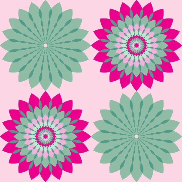 Geometrischer floraler Hintergrund — Stockvektor