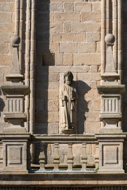 Santiago de Compostela Katedrali 'nin Berenguela kulesinde Havari Santiago heykeli