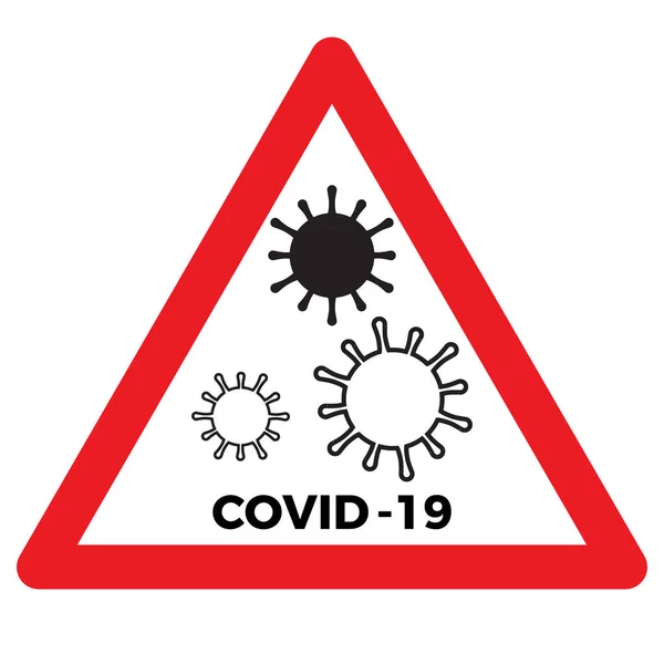 Tanda Tangani Coronavirus Covid Konsep Virus Ilustrasi Vektor Ikon - Stok Vektor