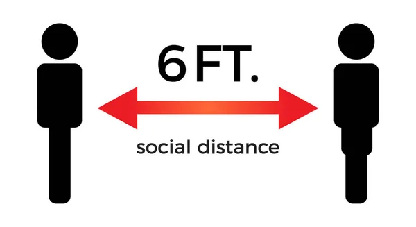 Coronavirus COVID-19 virüs sosyal mesafe konsepti. Güvenlik hastalığı tavsiyesi