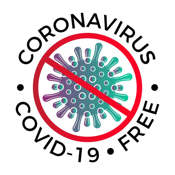 Ikon Dan Teks Virus Coronavirus Covid Ilustrasi Vektor - Stok Vektor