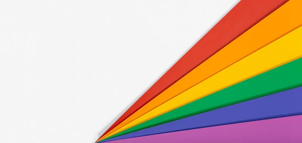 Regenboog Vlag Banner Achtergrond Met Kopieerruimte Homo Trots Vlag Lgbtq — Stockfoto