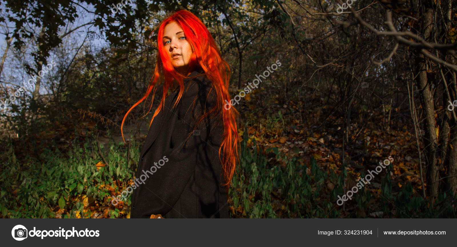 Sexy Beautiful Redhead Girl With Long Strong And Thick Hair