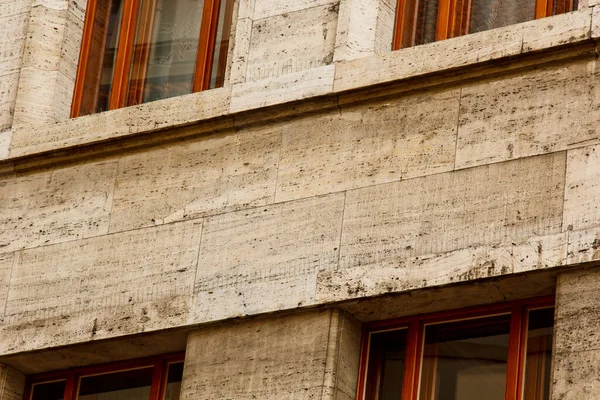 Viejo muro de piedra de cerca. textura de fondo . — Foto de Stock