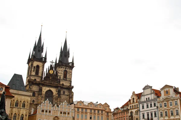 Prague. 10.05.2019: Staircase to the treasury, Saint Vitus's Cathedral, Prague castle, Prague, Czech Republic. Gothic ornamental detail of roof St. Vitus Cathedral. — Stock Photo, Image