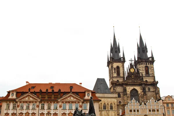 Praga. 10.05.2019: Scala del tesoro, Cattedrale di San Vito, Castello di Praga, Praga, Repubblica Ceca. Dettaglio ornamentale gotico del tetto Cattedrale di San Vito . — Foto Stock