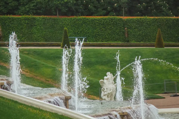 Wiedeń Austria 2019 Ogrody Belwederskie Cesarski Park Barokowy Stawami Fontannami — Zdjęcie stockowe