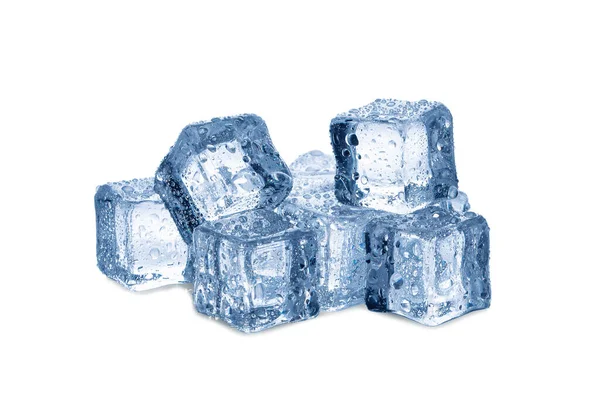 Кубики Льоду Білому Тлі — стокове фото