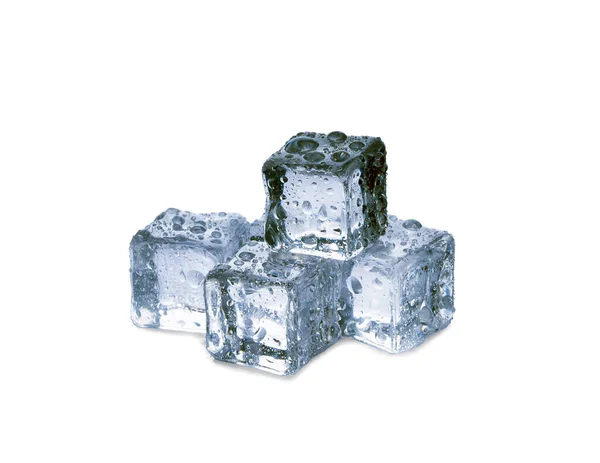 Cubes Glace Sur Fond Blanc — Photo