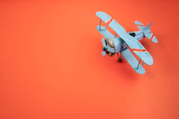 Modelo Plano Avión Sobre Fondo Color Pastel —  Fotos de Stock