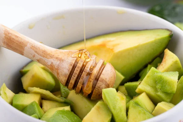 Avocado Oude Houten Tafel — Stockfoto