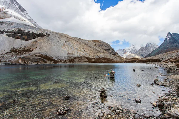 Vijf Kleuren Meer Bij Doacheng Yading National Park Sichuan China — Stockfoto