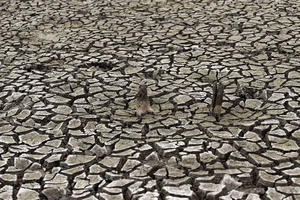 Prasklá Suchá Půda Bez Vody Abstraktní Pozadí — Stock fotografie