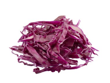 Mor lahana beyaz arkaplanda izole edilmiş.
