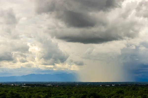 Langit Badai Guntur Hujan Awan — Stok Foto