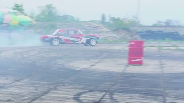 Kyiv Ukraine May 2019 Car Drift Sports Car Red Flying — ストック動画