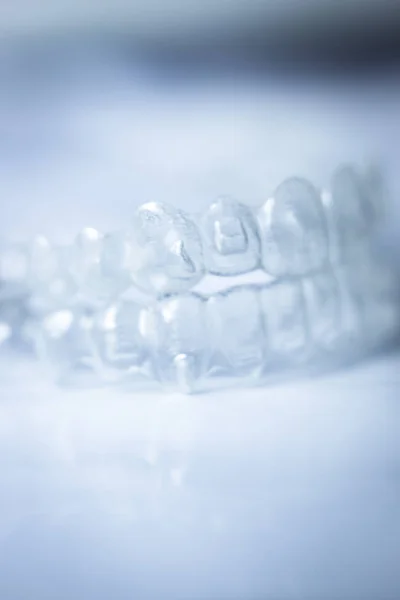 Invisible teeth aligners — Stock Photo, Image