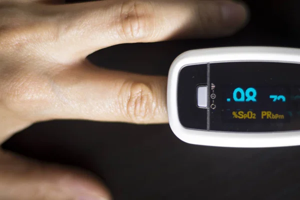 Cardiac finger pulse meter — Stock Photo, Image