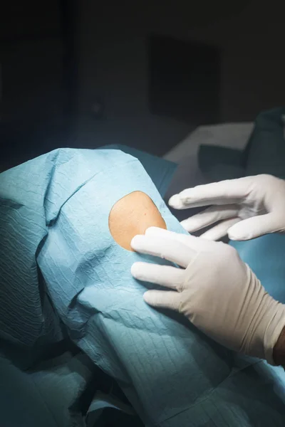 Cirugía de rodilla operación quirúrgica — Foto de Stock