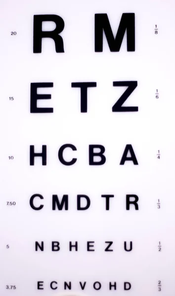 Optiker ögat testbild — Stockfoto