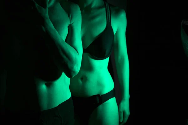 Sexy sottile nudo coppia — Foto Stock