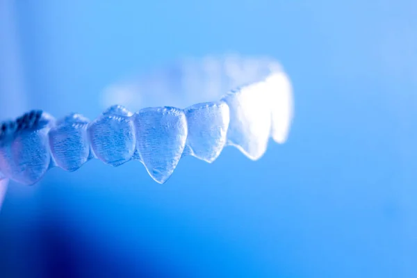 Invisible orthodontic aligners — Stock Photo, Image