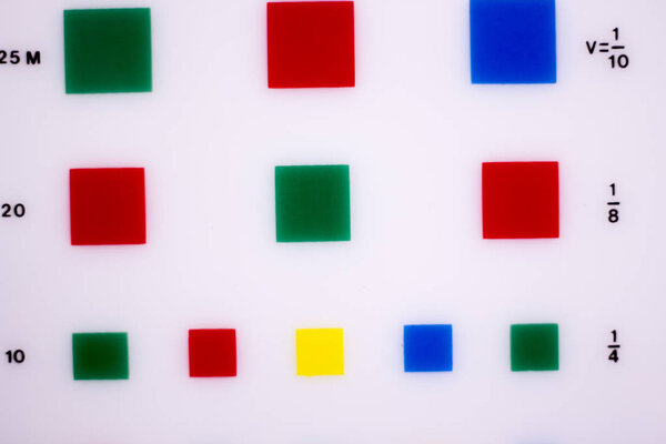 Optician eye test chart