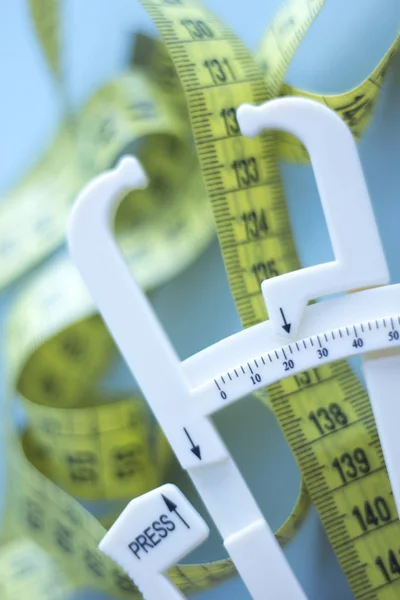 Fat caliper measuring tape — Stock Photo, Image