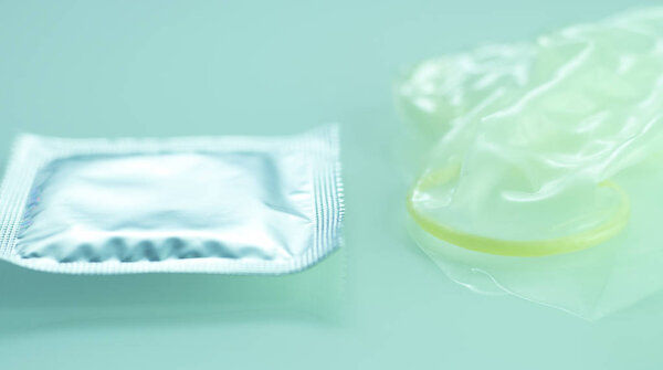 Rubber condom contraceptive