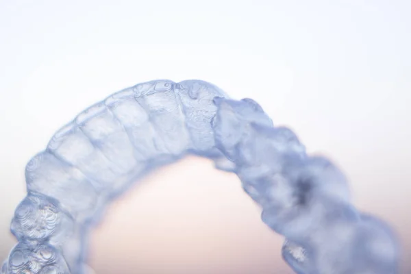 Invisible teeth dental retainer — Stock Photo, Image