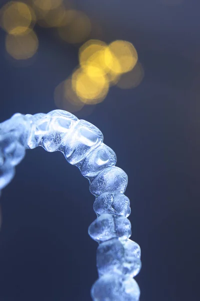 Dentes invisíveis suportes cinta — Fotografia de Stock