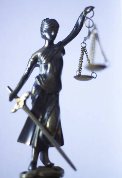 法律正义法律雕像 — 图库照片
