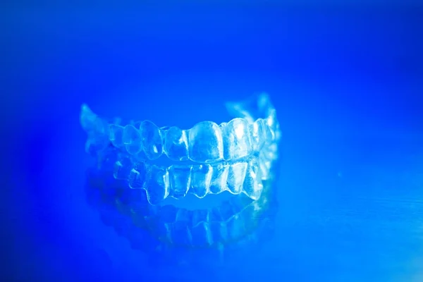 Invisible teeth dental retainer — Stock Photo, Image