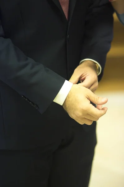 Groom in civil wedding suit — Stock Photo, Image