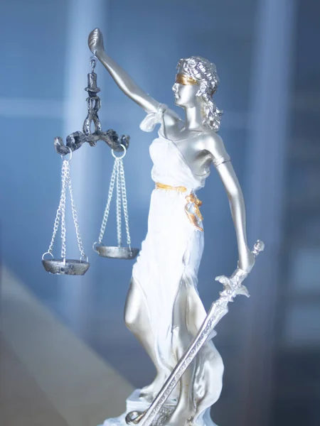 Standbeeld van advocaten juridische rechtvaardigheid — Stockfoto