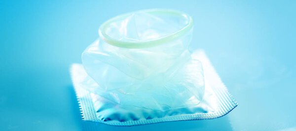 Rubber condom contraceptive