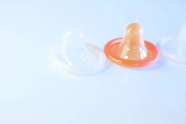 Rubber condom contraceptive — Stock Photo, Image