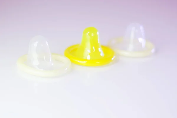 Rubber condom contraceptive — Stock Photo, Image