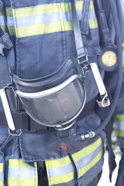 Equipamento uniforme da estação dos bombeiros — Fotografia de Stock
