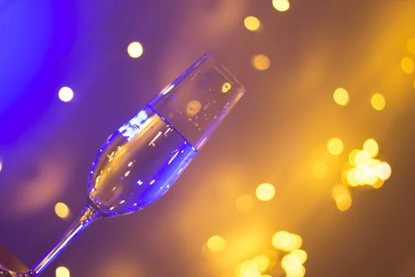Disco party bár üveg pezsgő — Stock Fotó