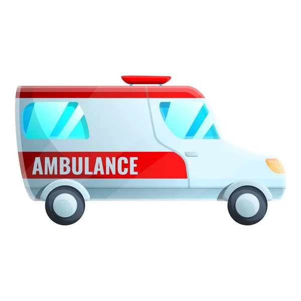 Ziekenhuis ambulance pictogram, cartoon stijl — Stockvector